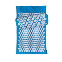 Shentesel Acupressure Massage Meditation Yoga Mat & Pillow Set Back Neck Stress Reliever - Sky Blue