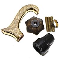 Walking Cane Beautiful Handle Walking Folding Stick with Brass Handle and Brass Inlay for Men and Women, Affordable Gift Decorative Walking Cane Fashion Statement for Men/Wo