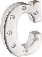 Darice White Metal Marquee Letter - C - 9.87" Tall, White Finish