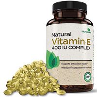 Futurebiotics Natural Vitamin E Complex Supplement 400 I.U. (80% D-Alpha Tocopherol), Natural Antioxidant Helps Protects Against Free Radicals, 250 Softgels