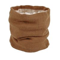 Theoylos Women's Scarf Winter Warm Neck Scarf Ladies Plus Velvet Knit Scarf Warm Cotton Scarves Collar Bandanas Coffee