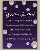 Personalized Night Sky Invite Cards (30 Cards and Blank Envelopes)