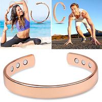 Rose Gold Copper Bracelet Unisex Therapy Healing Magnetic Arthritis Pain Relief
