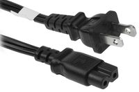 RiteAV - 10 Feet 18 AWG 2-Slot Polarized Power Cord IEC320C7 to NEMA 1-15P