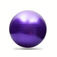 Exercise Ball for Yoga, Fitness, Balance Stability, Extra Thick Professional Grade Balance & Stability Ball - Anti Burst, Workout Program 2019 (Purple, 45cm)