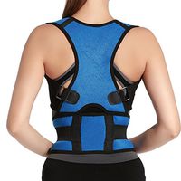 NACHEN Unisex Back Support Belts Posture Corrector Back Brace Improves Posture and Provides for Lower and Upper Back Pain Men and Women,Blue,XXL
