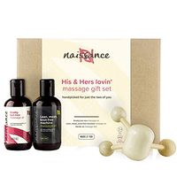 Naissance His & Hers Lovin' Massage Oil Gift Set - 100% Natural Therapeutic Oils - for Sensual and Romantic Massage