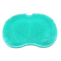 SinLoon Foot Brush Cleaner Feet Massager Foot Scrubber Shower Mat with Non-Slip Suction Cups and Soft Firm Bristles Exfoliation Improves Foot Circulation (Green Large)