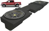 Compatible with Dodge Ram 2002-2013 Quad or Crew Cab Truck Dual 10" Kicker C10 Subwoofer Sub Box Enclosure 600 Watts Peak