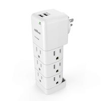 Cruise Ship Accessories, Power Strip with USB Outlets - Non Surge Protection & Ship Approved