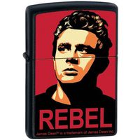 Zippo Custom Lighter - James Dean Actor REBEL Obey Design - RARE!