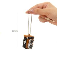 1 X LOCOMO Cute Mini Double Twin Lens Reflex TLR Camera Style LED Flash Light Torch Shutter Sound Keychain