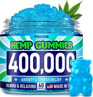 Hemp Gummies 400,000-60 Sweets - Made in USA - Natural Anxiety & Stress Relief - Premium Hemp & Coconut Synergy - Mood & Immunity Support - Ideal Omega 3, 6, 9 Source