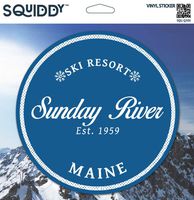 Squiddy Sunday River Maine - Vinyl Sticker for Car, Laptop, Notebook (4" Tall)