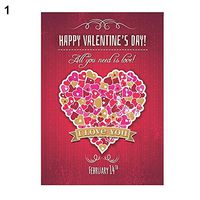 bromrefulgenc Holiday Hanging Sign,Fashion Valentine's Day Garden Flag Festival Love Heart Flower Letter Banner - 1#