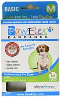 PawFlex Bandages Basic 2 Standard Plus 2 Wide Bandages for Pets, Medium, White