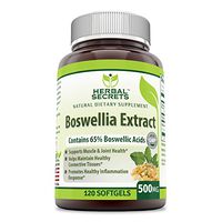 Herbal Secrets Boswellia Extract Contains 65% Boswellia Acids - 500 Mg, 120 Softgels (Non-GMO) - Supports Muscle & Joint Health - Helps Maintain Connecting Tissues*