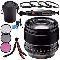 Fujifilm XF 56mm f/1.2 R APD Lens 16443058 + 62mm 3 Piece Filter Kit + 62mm Macro Close Up Kit + Lens Cleaning Kit + Lens Pouch + Lens Pen Cleaner + Flexible Tripod Bundle