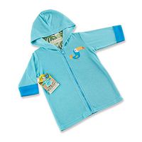 Baby Aspen Tropical Toucan Hooded Beach Zip Up, Blue