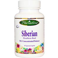 Paradise Herbs, Siberian, Eleuthero Root, 60 Veggie Caps - 3PC