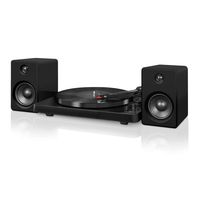 Victrola Modern 3-Speed Bluetooth Turntable with 50 Watt Speakers, Black Piano Finish