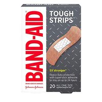 BAND-AID Flexible Fabric Adhesive Tough Strip Bandages, 1 x 3-1/4, 20/Box