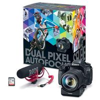 Canon Video Creator Kit [EOS 80D] with EF-S 18-135mm Lens, Rode VIDEOMIC GO, and 32GB Sandisk Memory Card - Black