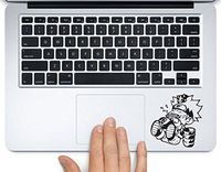 Chibi Naruto Eating Ramen Printed Trackpad Clear Vinyl Decal Sticker Compatible with Apple MacBook Pro Air 11" 12" 13" 15" All Years Laptop Trackpad Keyboard (New 13" Macbook Pro)