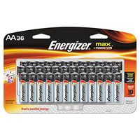 Energizer E91SBP36H Alkaline Battery, AA, 36/PK, BKSR