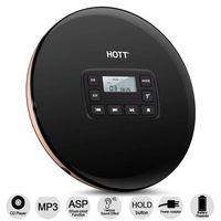 HONGYU Portable Compact CD Player Compact Disc CD Players With LCD Display, Electronic Skip Protection Shockproof Anti Scratch Function