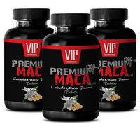 Natural Maca Supplement 1300mg with Muira Puama to Increase Sexual Activity and Libido (3 Bottles 180 Tablets)