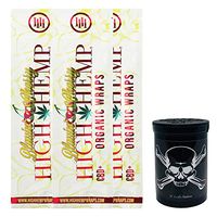 Herb Airtight Container Fresh Kettle with Organic Blazin' Cherry Hemp Wraps Vegan Non-GMO 3 Count DC Crafts Nation - Jolly Roger