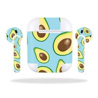 MightySkins Skin Compatible with Apple AirPods 2 (2019) - Blue Avocados | Protective, Durable, and Unique Vinyl Decal wrap Cover | Easy to Apply, Remove, and Change Styles | Made in The USA