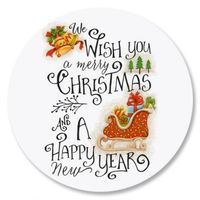Merry Christmas Cheer- Envelope Sticker Seals, Set of 72