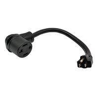 Parkworld 60615 Household Regular 5-15 Plug Male to Dryer 14-30 Receptacle 4-Prong Female Adapter Cord, Two hots bridged in Female