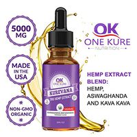 One Kure Kurevana Full Spectrum Hemp Oil - Essential Aid for Calm Sleep, Mood, Pain, Anxiety and Stress Relief - Ashwaghanda Kava Oil- Blend, Organic, Non-GMO - Made in USA, 5000mg, 30ml