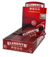 1 box - Elements RED 1 1/4 Slow Burn Hemp rolling paper + Magnetic Closure