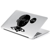 Saitama One Punch Man Vinyl Decal Sticker for Car Window, Laptop and More. # 927 (6" x 4.9", Black)