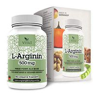 VITA1 L-Arginine 500mg • 90 Capsules (2-Weeks-Supply) • Dietary Treatment of Vascular dysfunction • Made in Germany