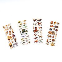 WSERE 10 Sheets 3D Cartoon Animals Stickers Kids Favorite Bubble Sticker Decal, Easy to Peel and Stick, Give Kids Fun
