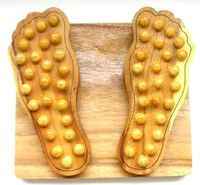 Spring Loaded Wood Thai Foot Massage Tool / Product of Thailand