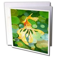 3dRose Fish Fantailed Goldfish - Greeting Cards, 6 x 6 inches, set of 6 (gc_18292_1)