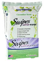 Swipes Lovin All Natural Intimate Feminine Wipes | Aloe & Vitamin E, Free of Chlorine & Dyes, pH-Balanced & Flushable | Cucumber, 42 Count, 1 Pack