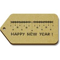 Azeeda 10 x 'Happy New Year Banner' 66mm x 34mm Gift Tags (TG00001511)