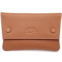 Pipe Tobacco Leather Pouch - Authentic Full Grade Cow Leather - Tan