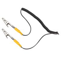 uxcell Anti-Static ESD Grounding Cable Coiled Cord, with Double Alligator Clip Claw 4pcs