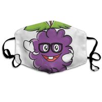 G Purple Fruit Fresh Grape Mouth Mask Funny Kid Mouth Mask Mask Dust Earloop Mask Fashion Washable And Reusable With Adjustable Ear Loops