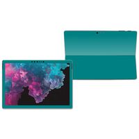 MightySkins Skin Compatible with Microsoft Surface Pro 6 Tablet - Solid Teal | Protective, Durable, and Unique Vinyl Decal wrap Cover | Easy to Apply, Remove, and Change Styles | Made in The USA