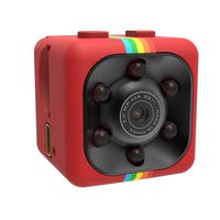 Sizet Mini Spy Hidden Camera - SQ11 Wireless Camera Cop Cam HD Camcorder Infrared Night Vision Little Instagram Cam for Home Office or Car Video Recorder (Red)