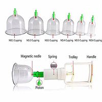 Finly 6Pcs Chinese Medicine Magnet Vacuum Cups Suction Set Therapy Massage Device Body Cupping Massage Pull Out Vacuum Apparatus